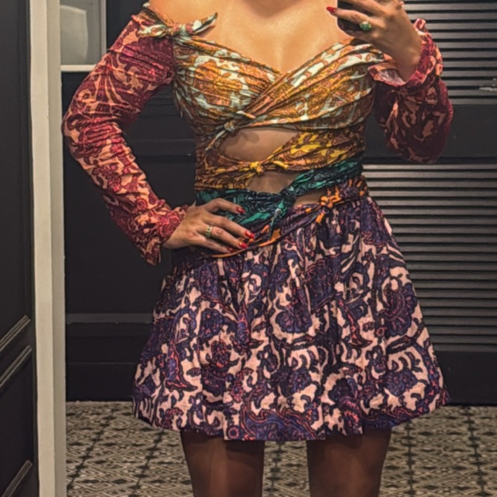 Zimmermann Multicolor Mini Skirt